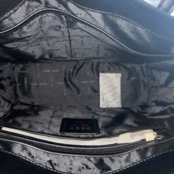 DKNY Layla Leather Large Black Tote Shoulder Bag, NWT - Picture 7 of 7